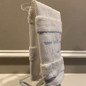 Lucite Towel Stand with white Pesach towel